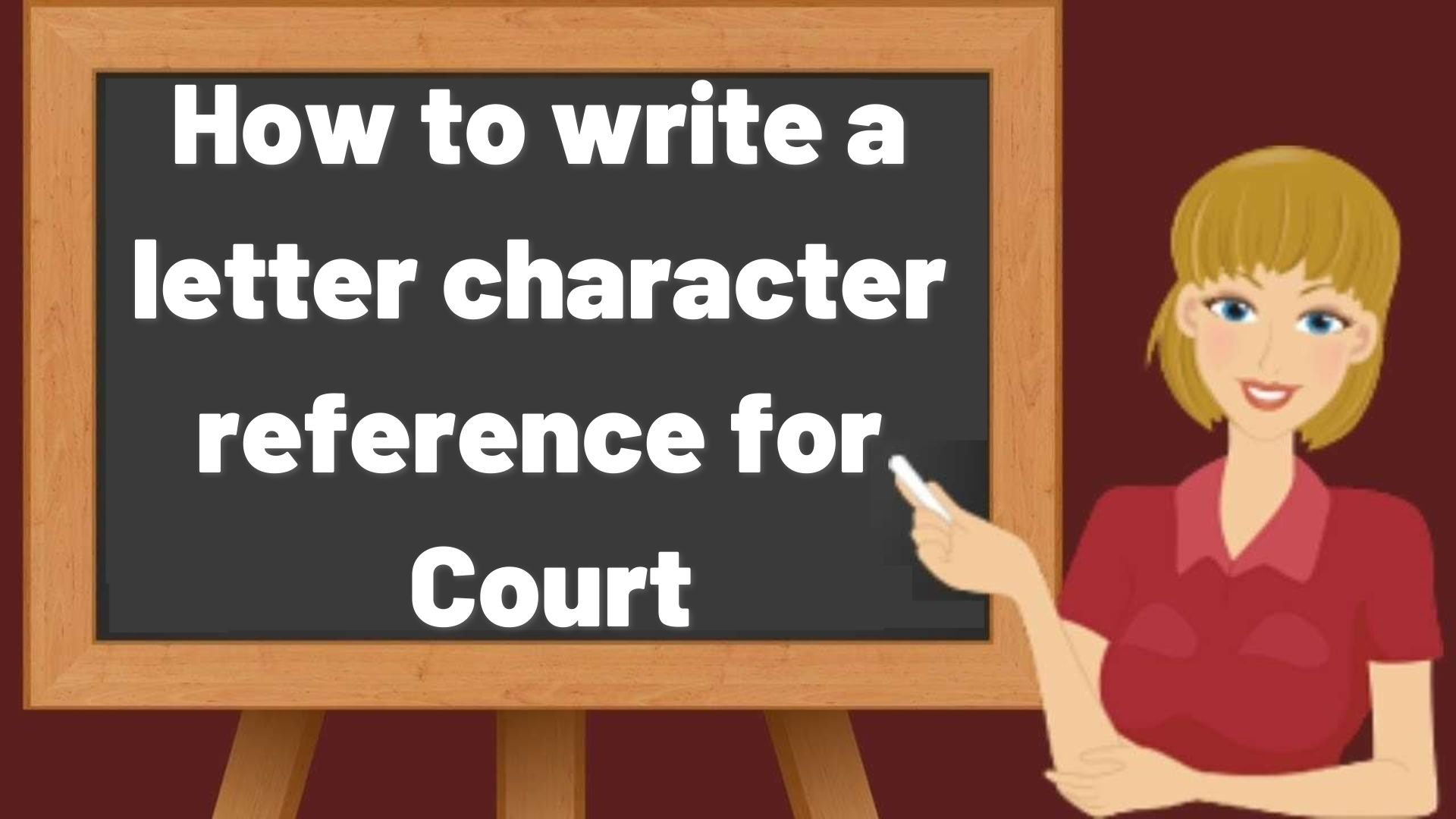 How to write a letter character reference for Court