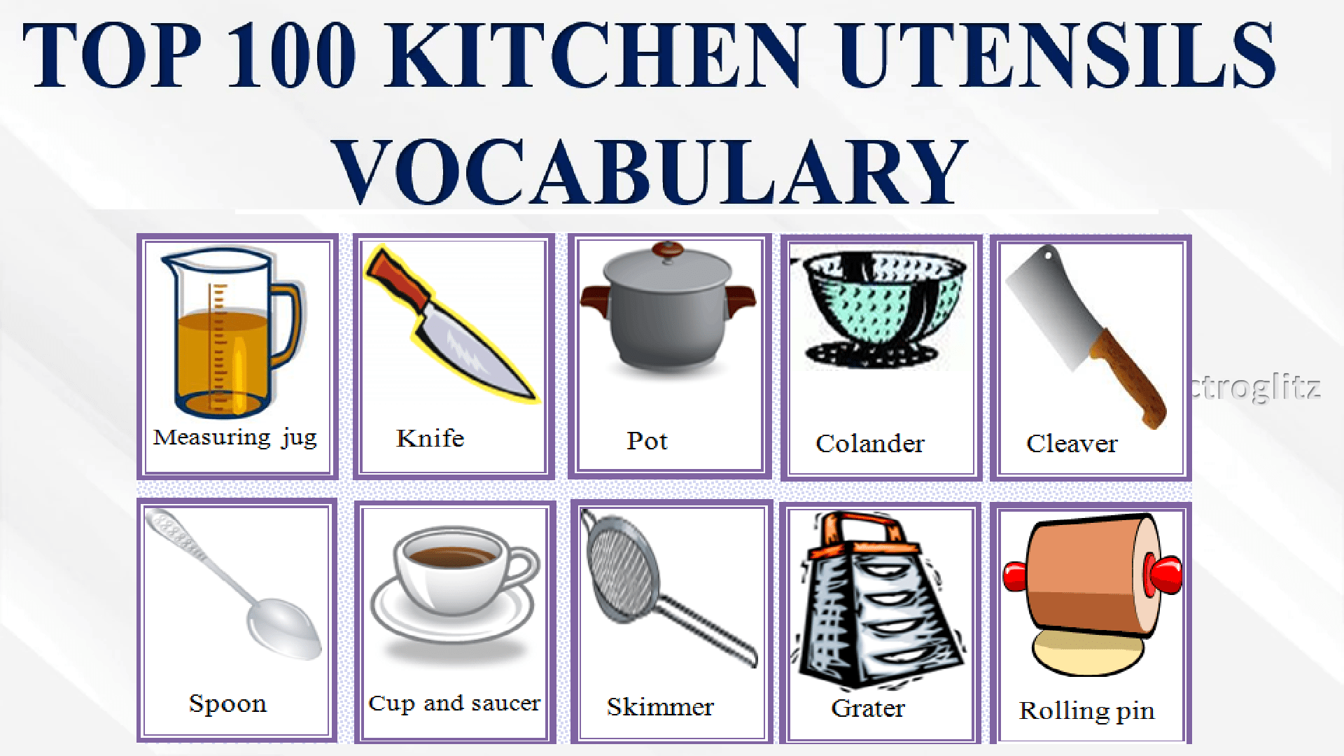 TOP 100 KITCHEN VOCABULARY WORDS