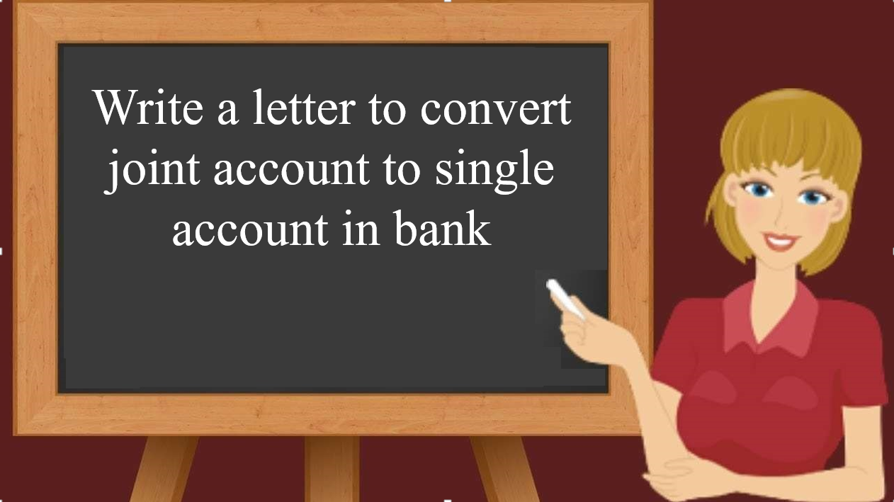 how to convert joint account to single account